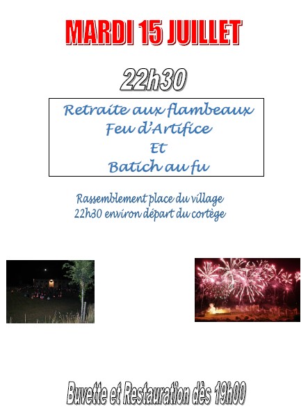 FETE COMMUNALE BIENVILLERS AU BOIS MARDI 15 JUILLET 2025